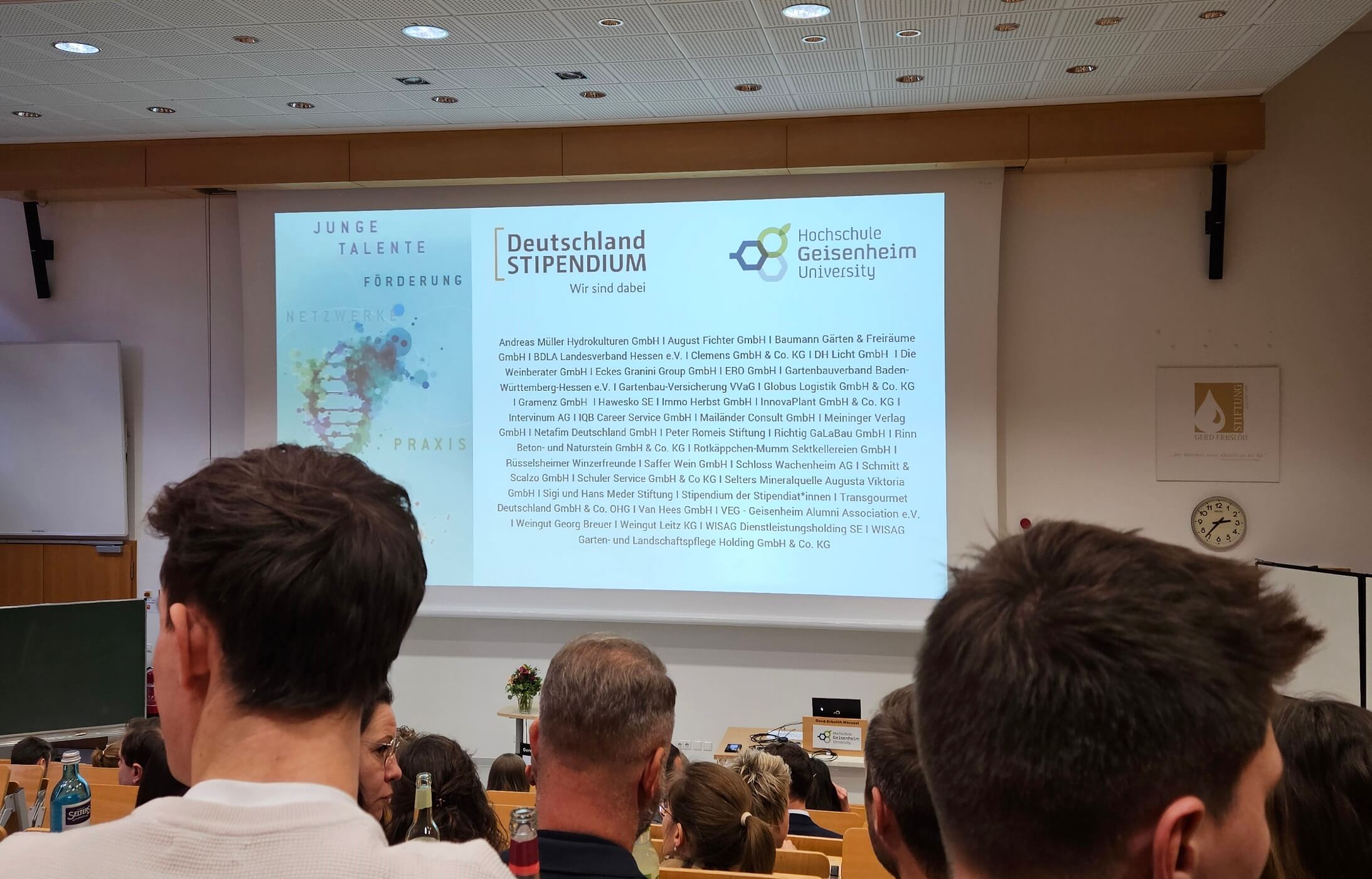 Deutschlandstipendium Hochschule Geisenheim Baumann Gärten und Freiräume bei der Verleihung